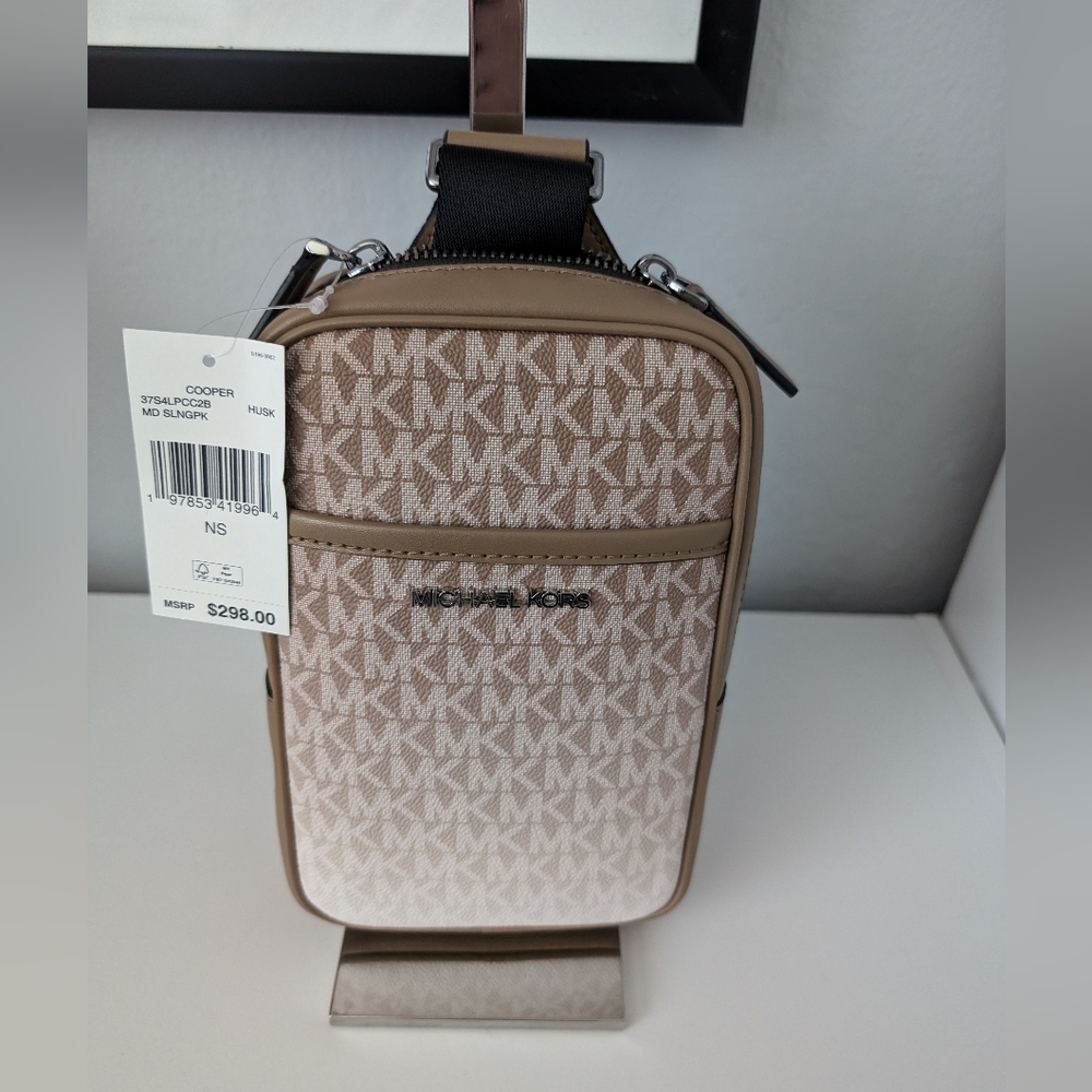 Michael Kors Cooper Medium Ombre Logo Sling Bag Unisex NWT